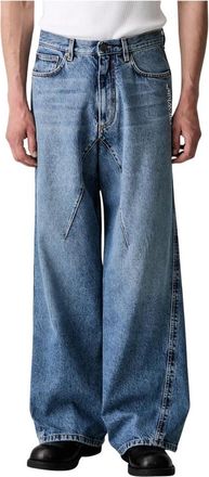 Off-white Half Arrow Twist Slouchy Jeans - Heren - Loose Fit Jeans - Blauw - W32 - Katoen - Jeans
