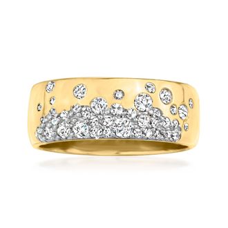Ross-Simons Diamond Scatter Ring in 18kt Gold Over Sterling