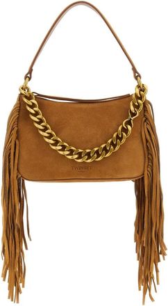 Twinset Tassen, Dames, Bruin, ONE Size, Leer, Liliane Medium Shoulder Bag