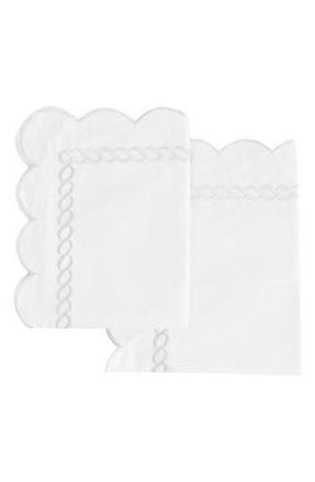 Melange Home Set of 2 Scallop Rope Euro Shams in White at Nordstrom Rack