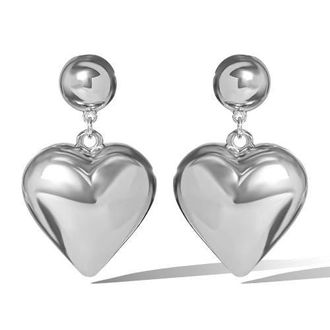 Jessica Simpson Drop Hear Dangle Earrings in Silver at Nordstrom