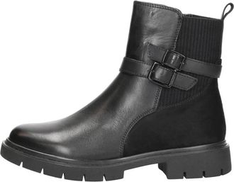 Tamaris Schoenen, Dames, Zwart, 38 EU, Leer, Comfort Enkellaarzen