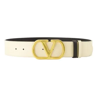 Valentino Garavani Belts, female, White, Size: 80 CM Reversible VLogo Signature Belt