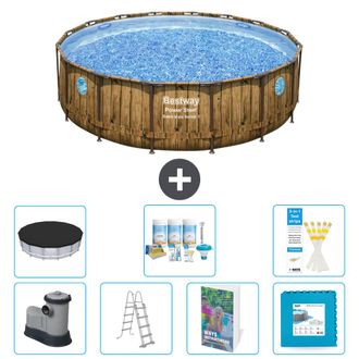 Bestway Piscina Bestway Power Steel Redonda - 488x122 Cm - 8-piezas S536