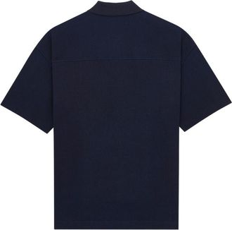 Saint Laurent Logo-Embroidered Cotton Polo - Navy