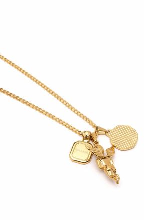 Nialaya Malachite Talisman Angel Pendant Necklace in Gold /Green at Nordstrom