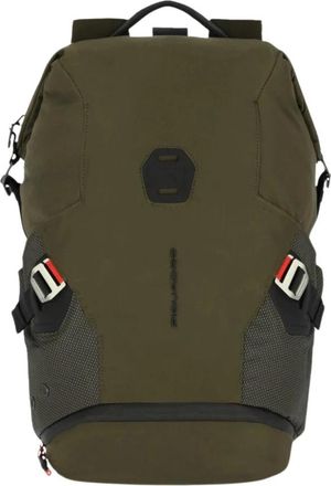 Piquadro Groene Antivirale Gerecyclede Stoffen Laptoptas - Heren - Rugzakken - Groen - ONE Size - Nylon - Tassen