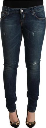 Acht Low Waist Slim Fit Denim Jeans - Dames - Slim Fit Jeans - Blauw - W30 - Denim - Jeans