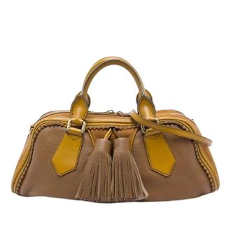 Burberry Pre-owned Satchel - Dames - Vintage Handtas - Bruin - ONE Size - Leer - Vintage