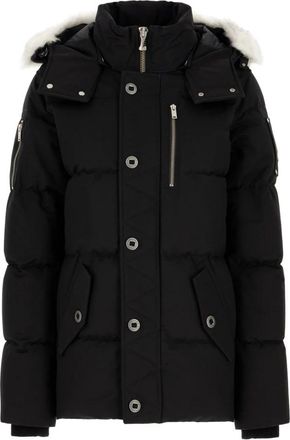 Moose Knuckles Original Shearling Trim 3Q Jacket - Dames - Gewatteerde jassen - Zwart - XS - Katoen - Jassen
