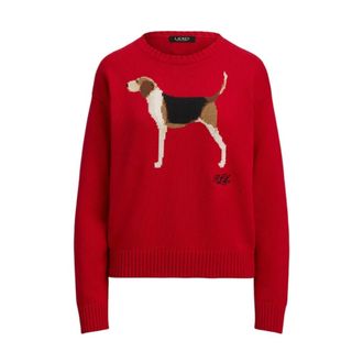 Ralph Lauren Round-neck Knitwear, female, Red, Size: XS The shirt