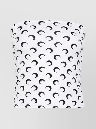 Marine Serre moon print strapless top