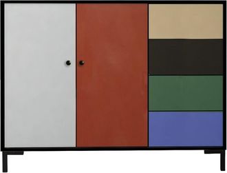 Really Nice Things Aparador bajo 2 puertas 4 cajones mdf estampado