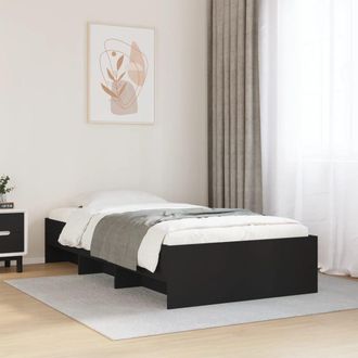 Berkfield Home Bed Frame without Mattress Black 100x200 cm Engineered Wood