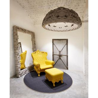 Slide Queen of Love Giallo zafferano poltrona design originale Slide colorata moderna barocca regina