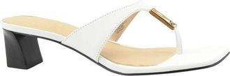 Guess Heeled Mules - Dames - Muiltjes - Wit - 40 EU - Leer - Schoenen