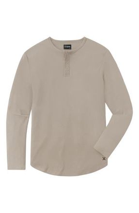 Cuts AO Curved Hem Long Sleeve Henley in Pure Cashmere at Nordstrom, Size Xx-Large R