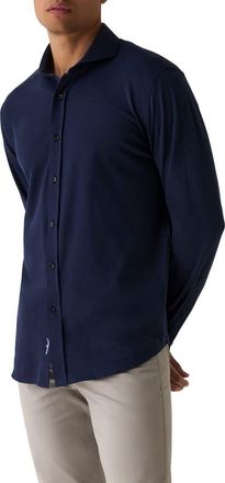 Greyson Omaha Brrr&deg; Performance Knit Button-Up Shirt in Maltese Blue at Nordstrom, Size Xx-Large