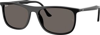 Ray-Ban Dark Grey Rectangular Unisex Sunglasses RB2216 901/B1 58