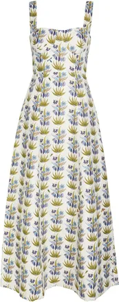 Emporio Sirenuse Azzurra Printed Linen-blend Midi Dress - Blue - 46 (UK14 / L)