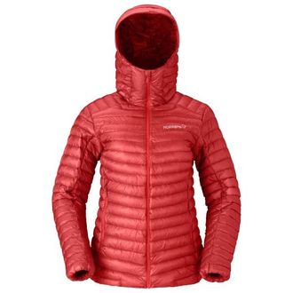 Norr&oslash;na Trollveggen Superlight Down800 Hood Daunenjacke f&uuml;r Damen | rot