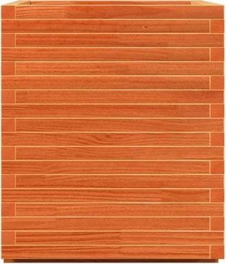 vidaXL Vidaxl - Jardinera Madera Maciza De Pino Marr&oacute;n Cera 90x60x72,5 Cm