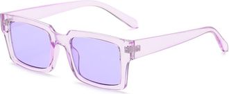 Generic Mens Square Outdoor Sunglasses Womens Vacation Driving Commuting Sun Glasses(Purple)
