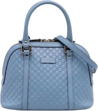Gucci Pre-owned Handbags, female, Blue, Size: ONE SIZE Pre-owned Vintage Handbag