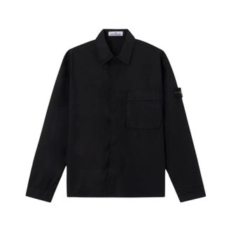 Stone Island Light Jackets, male, Black, Size: 2XL Shirts