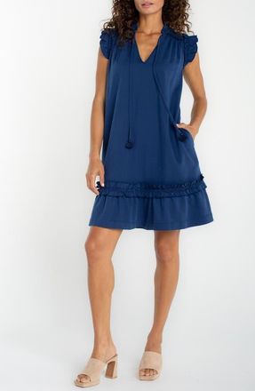 Liverpool Flutter Sleeve Dress in Lakeside Navy at Nordstrom, Size X-Large P