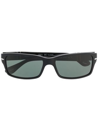Persol rectangular frame sunglasses - men - Acetate - 57 - Black