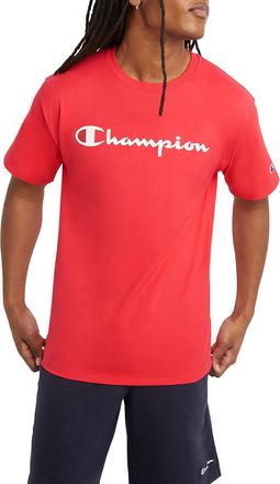Champion Mens Classic Graphic Tee T Shirt, Red Stone-y07718, L UK