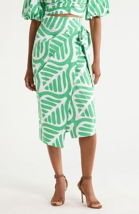 Diane Von F&uuml;rstenberg Alessia Skirt in Desert Palm/Green at Nordstrom Rack, Size Xx-Small