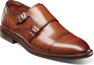 Stacy Adams Boswell Double Monk Strap Shoe in Brandy at Nordstrom, Size 10.5