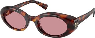Miu Miu MUB09SF Asian Fit 27L50Y Womens Sunglasses Tortoiseshell Size 52