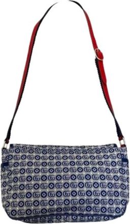 Gucci Pre-owned Vintage Messenger Bag - Dames - Vintage Schoudertas - Blauw - ONE Size - Vintage