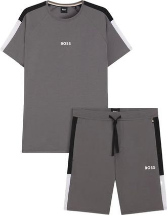 BOSS Set due pezzi con design color-block - Grigio