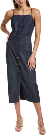 endless rose Endless Rose High Neck Denim Midi Dress