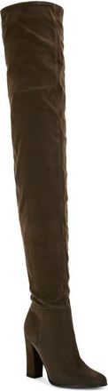 Azalea Wang Nanette Thigh High Boot in Brown at Nordstrom, Size 6.5