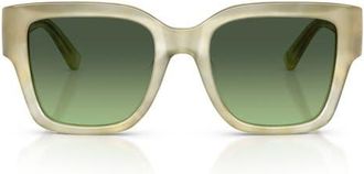 Tory Burch 52mm Square Sunglasses in Green Marble /Green Gradient at Nordstrom