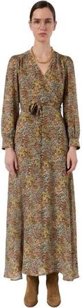 Gerard Darel Draped Wrap Maxi Dress in Pink at Nordstrom, Size 10