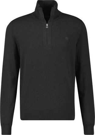 Lerros Strickpullover LERROS Flachstrick-Troyer in Grossen Gr&ouml;ssen, Herren, Gr. 5XL, schwarz, 100% Baumwolle, ohne Ausschnitt, Pullover Strickpullover