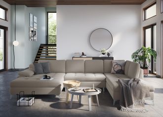 Sit&more Wohnlandschaft »Latigo U-Form« mit Mega-Recamiere, wahlweise mit Bettfunktion und Bettkasten