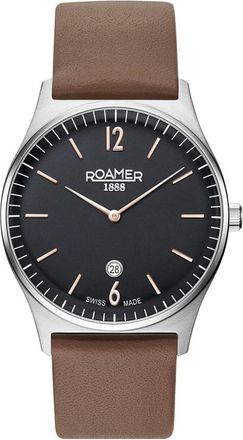Roamer Elements Watch - Heren - Horloges - Bruin - ONE Size - Leer - Accessoires