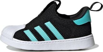 adidas (TD) adidas Originals Superstar 360 Shoes Black Aqua Blue White IF5915