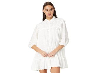 Line & Dot Angelica Mini Dress Womens Clothing Ivory : SM, Cotton