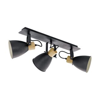 Loops Flush Ceiling Light Colour Anthracite Cream White Brown Shade Bulb E27 3x40W