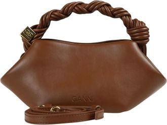 Ganni Mini Bou Tas - Dames - Tassen - Bruin - Maat: ONE Size Katoen