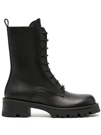 Versace Black Leather Alba Ankle Boots from $916.00 - on