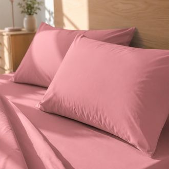KASANOVA Coppia federe cotone corallo